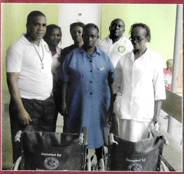 Wheelchair donation presentation to hospital staff