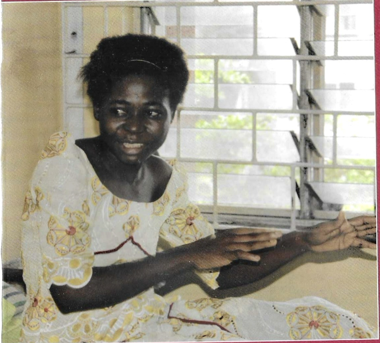 Young woman smiling during hospital visit