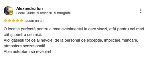 Recenzia Alexandru Ion 2 - locație perfectă Kids Club Buzău