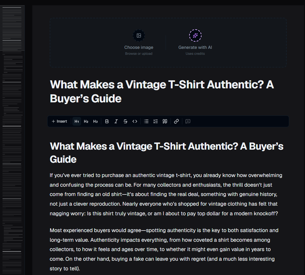 BrandGhost Blog Editor - AI-powered article writing