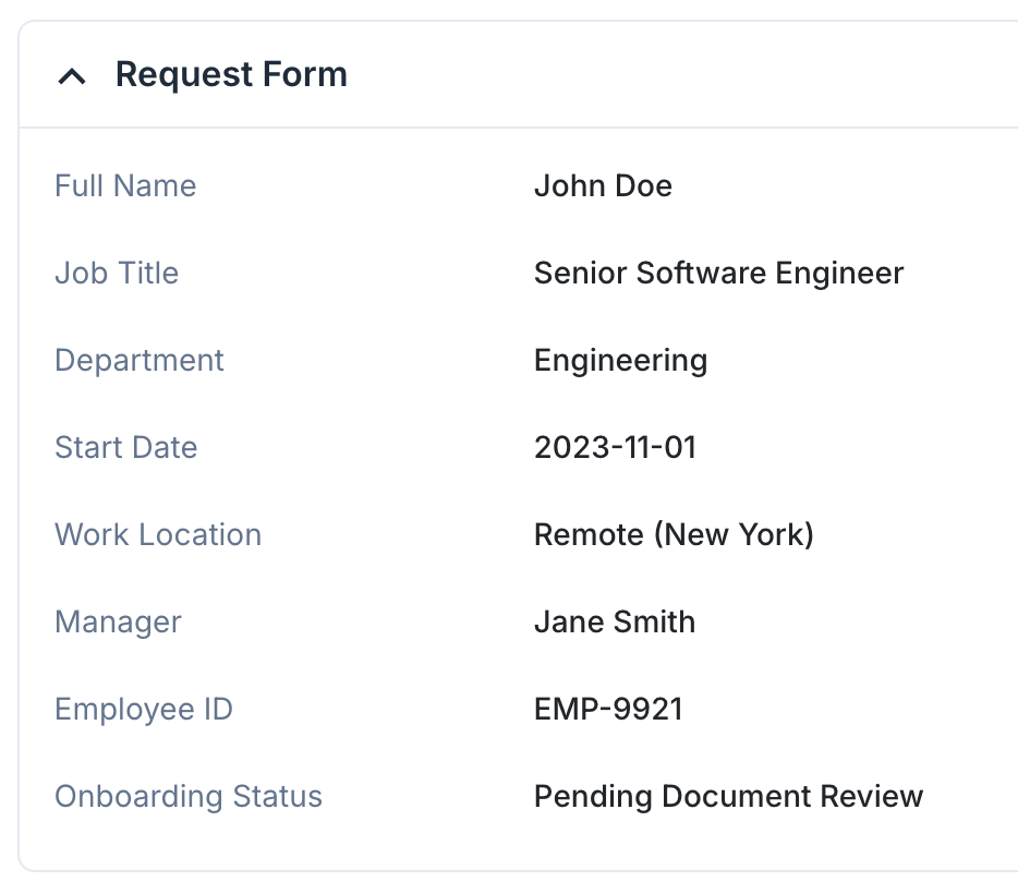 Every message becomes a structured request screenshot