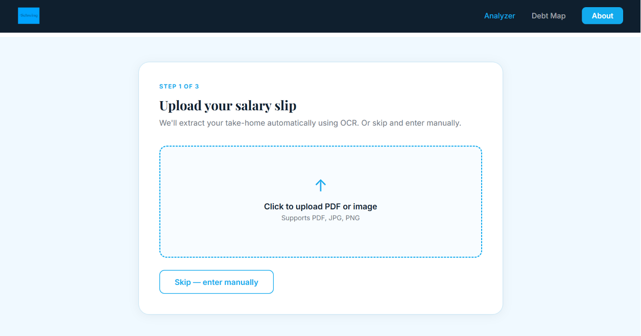 Step 1: Upload Salary Slip