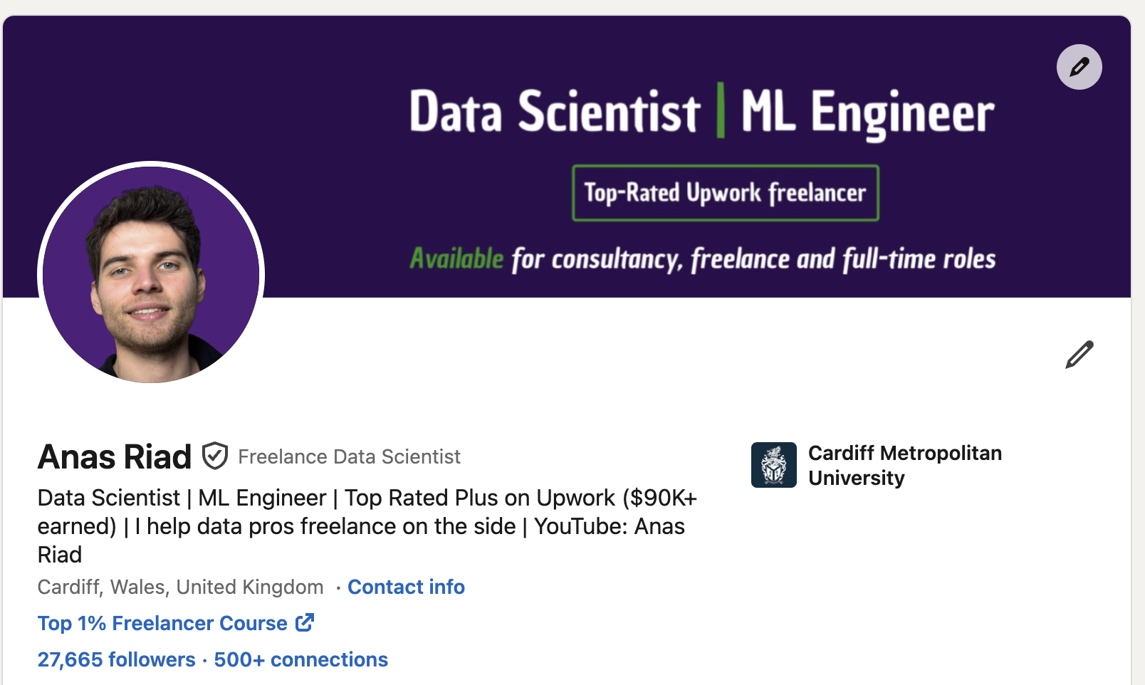 Anas Riad LinkedIn profile
