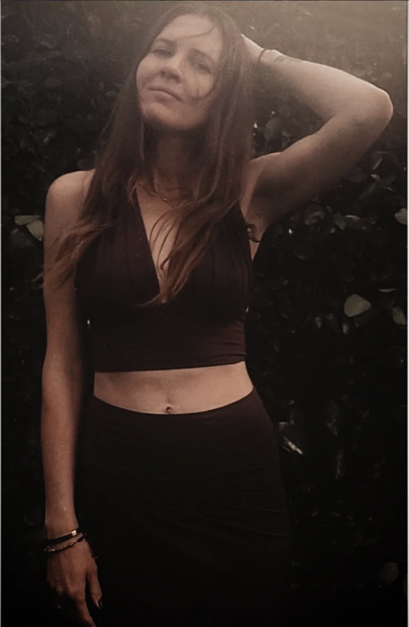 Julie Faulkner in a serene, artistic pose