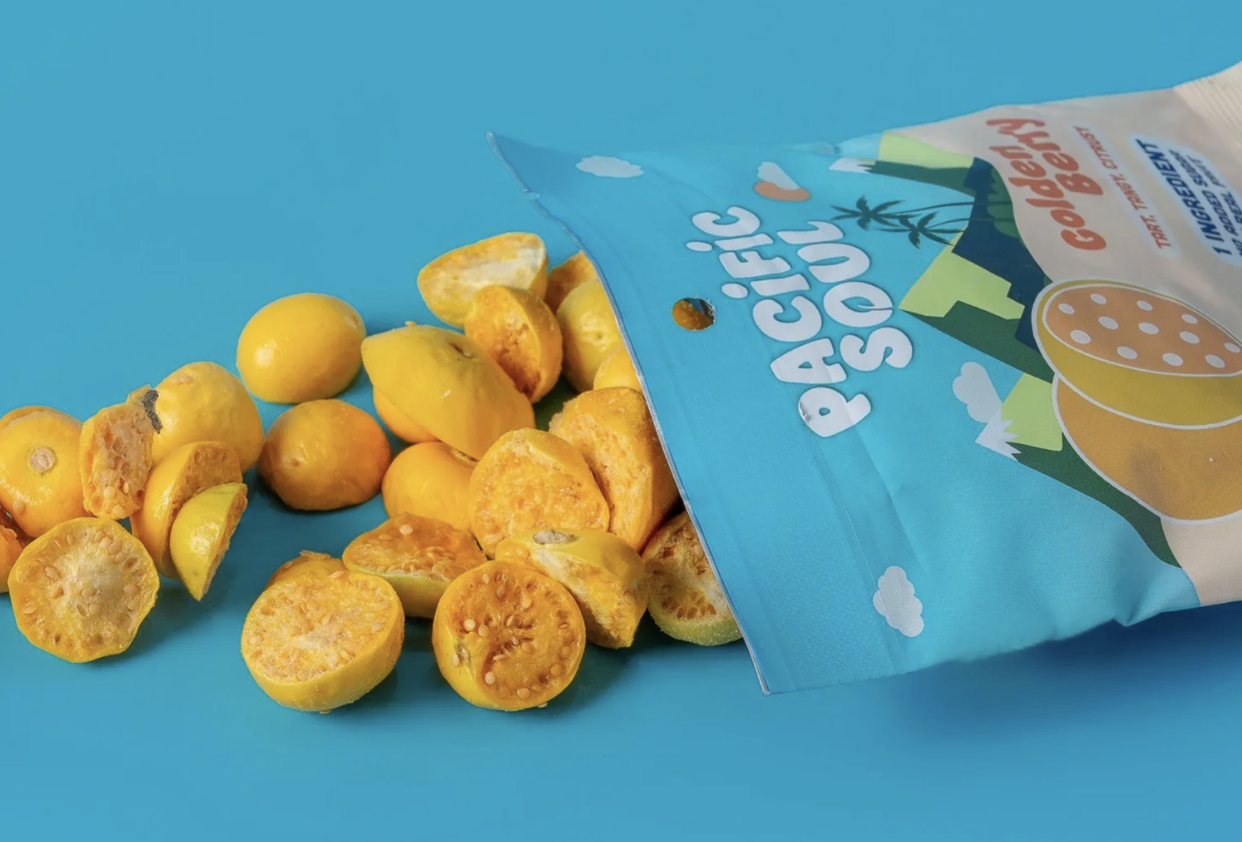 Exotic fruit snacks tasting