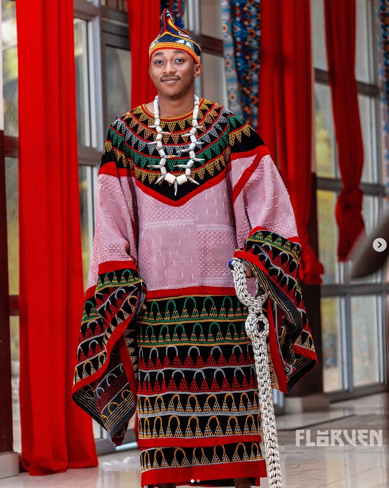 Cameroonian man in Florven Grassfield clothing
