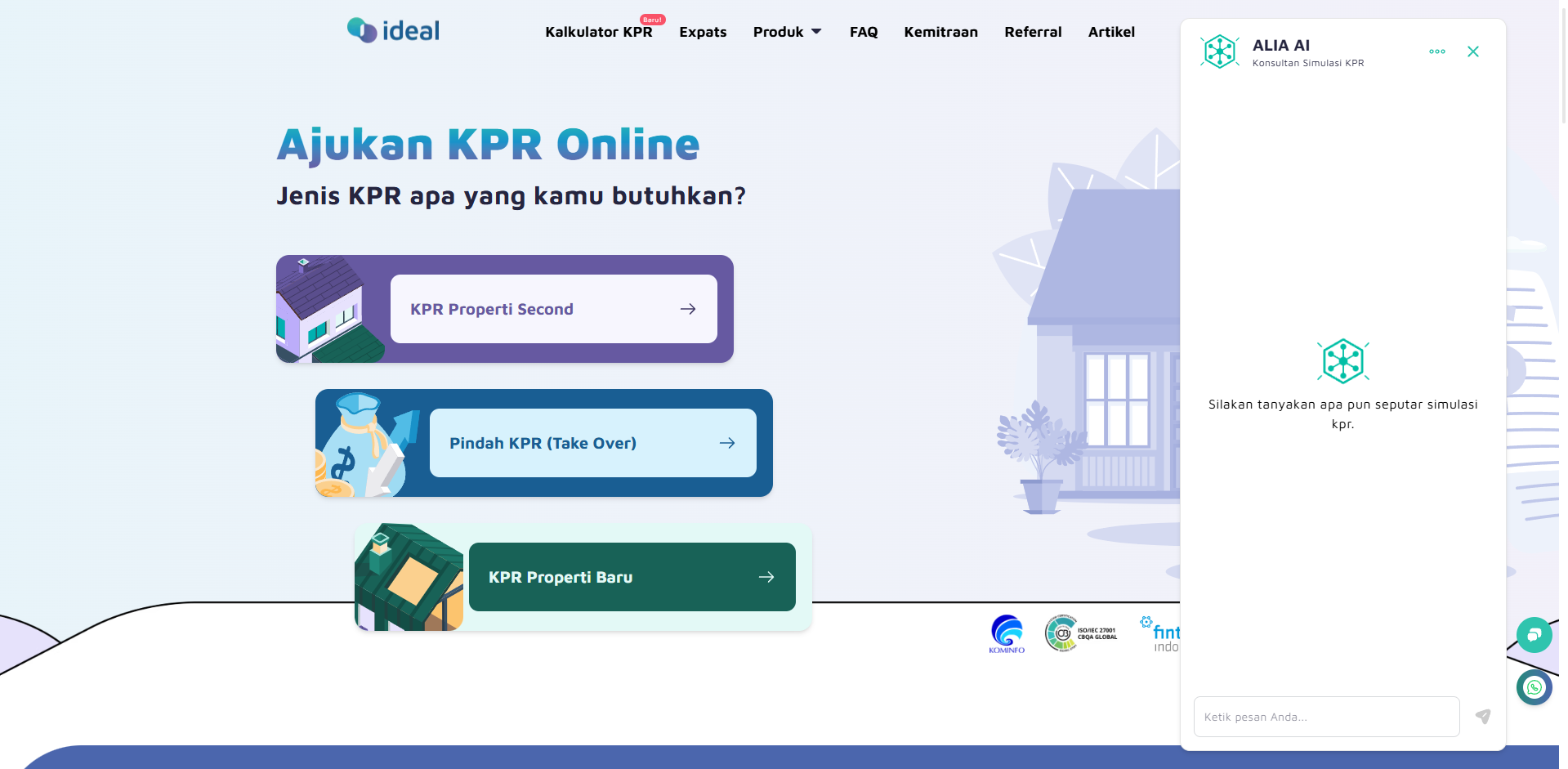 IDEAL mortgage product recommendation results