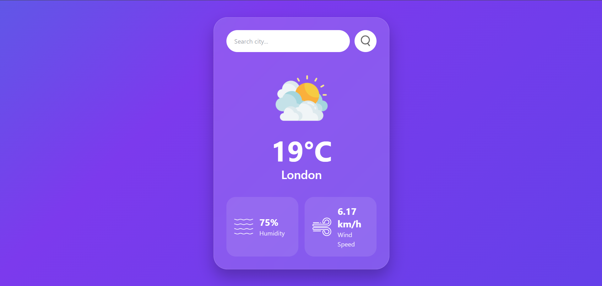Weather Application project preview