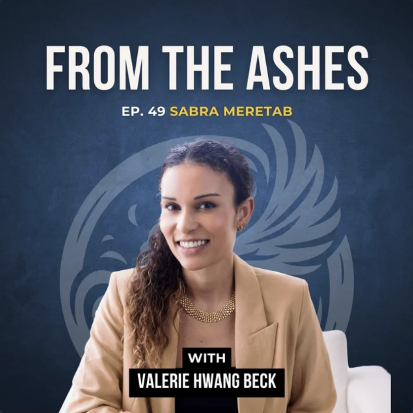From the Ashes podcast artwork featuring Sabra Meretab