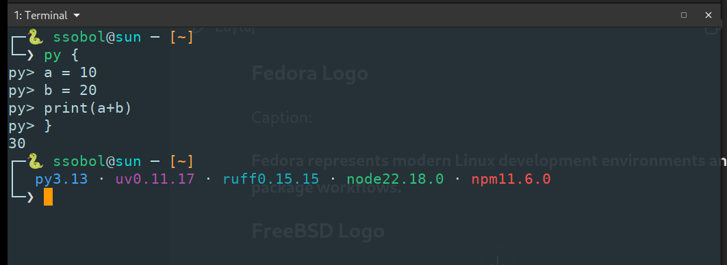 PySH block execution mode