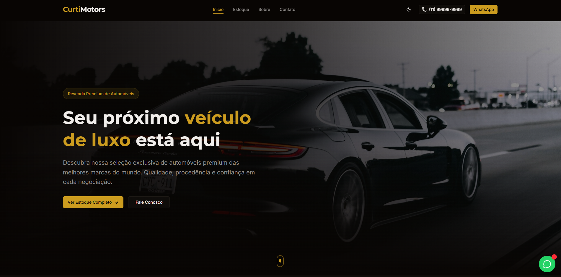Screenshot do projeto CurtiMotors
