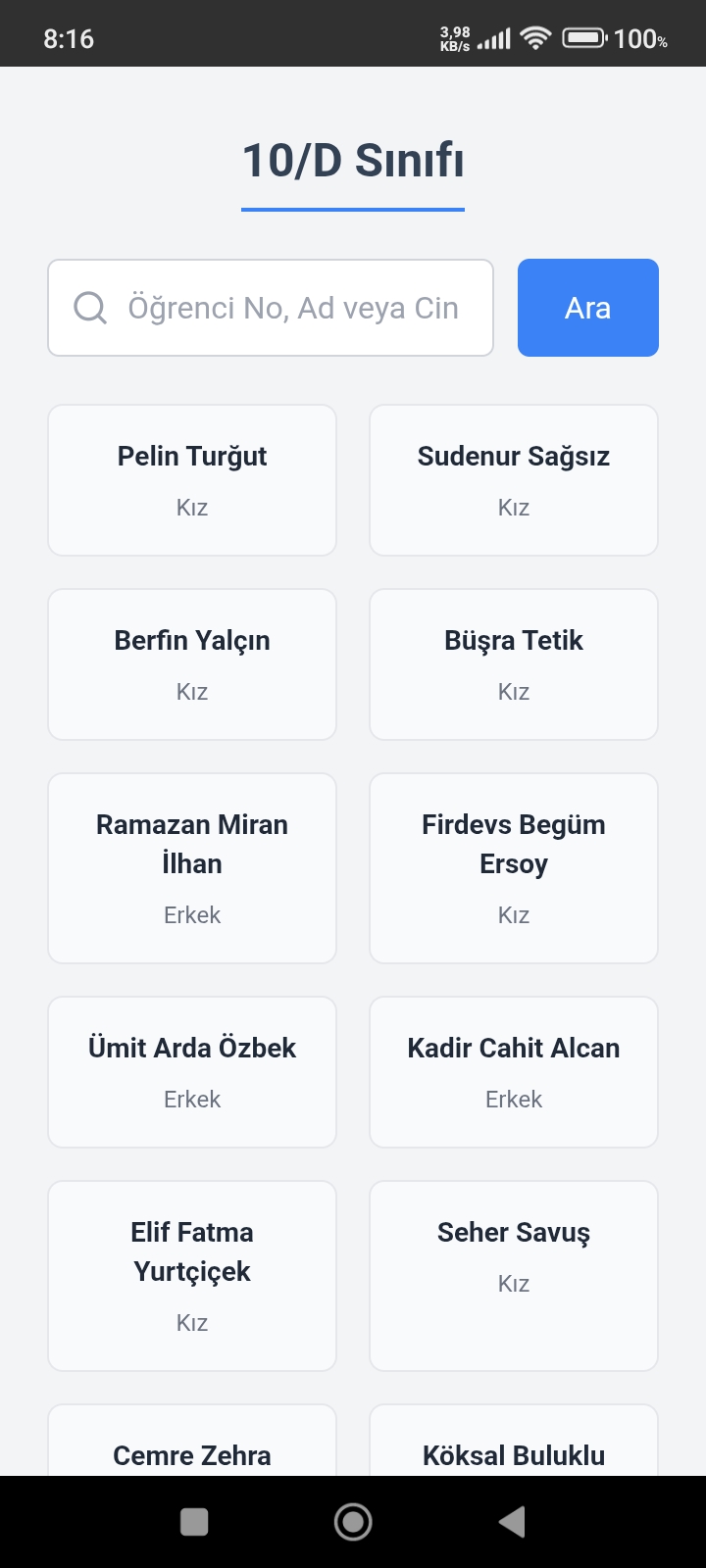 MSAL Öğrenci Öğrenci Bilgi