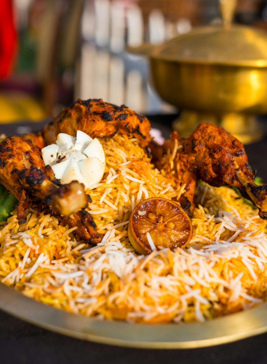 Aromatic Chicken Biryani with herbs