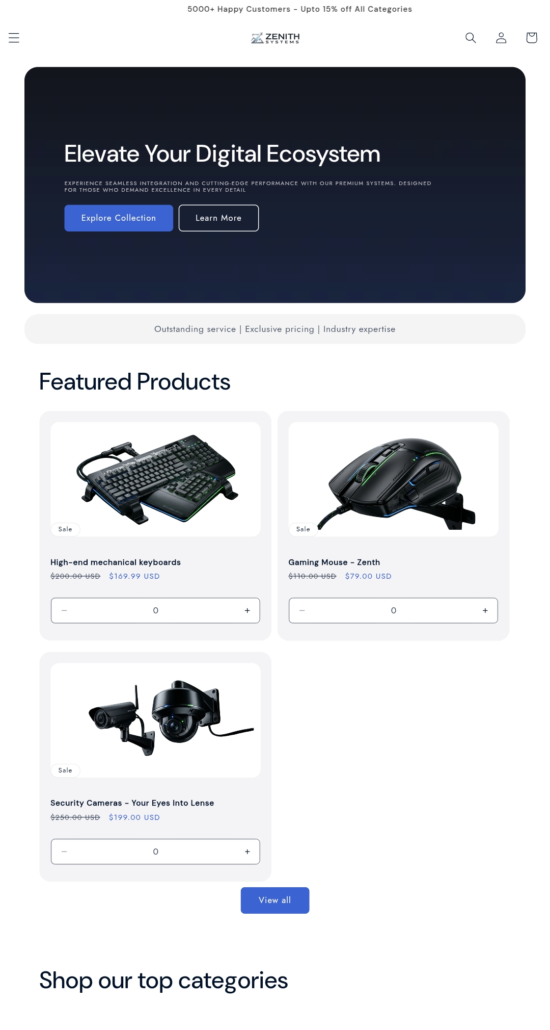 Zenth Systems Desktop View