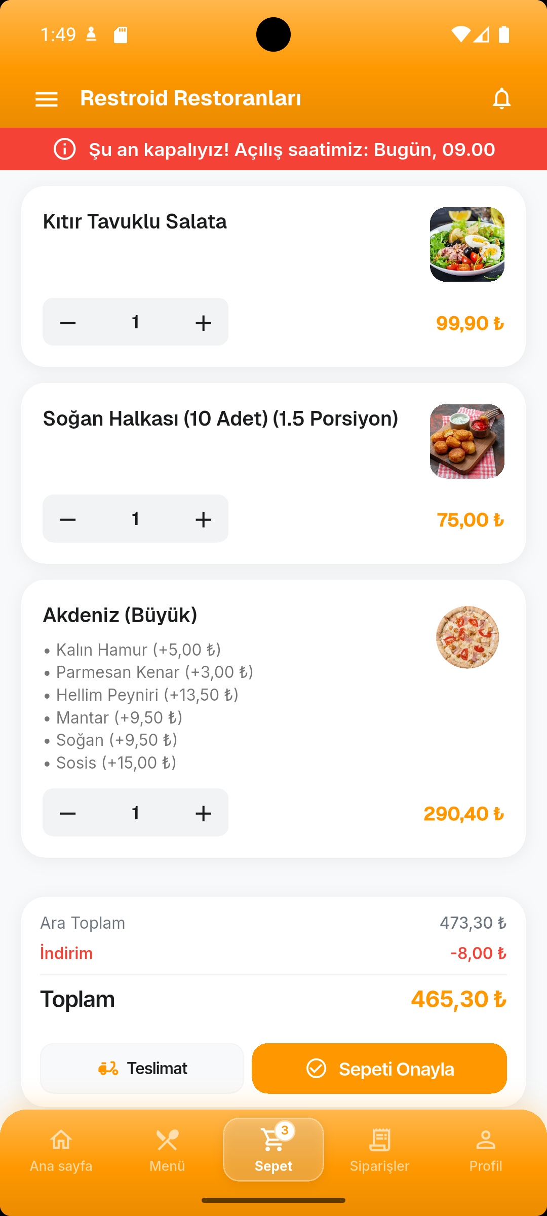 Sepet & İndirim