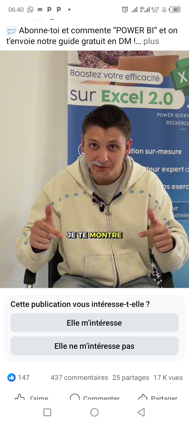 Post Excel 2.0 - 437 commentaires avec mot-clé POWER BI