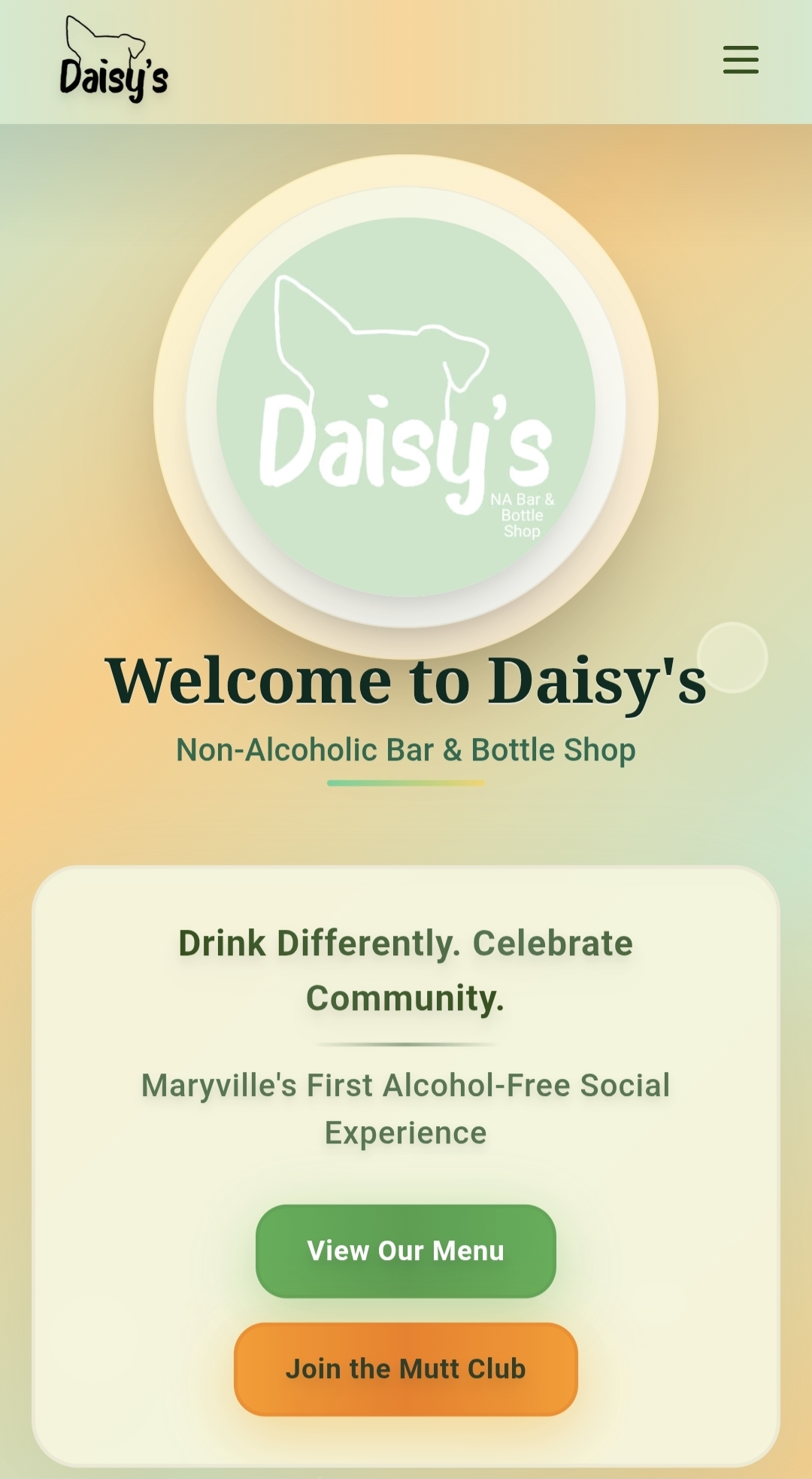 Daisy's NA Bar — Drink Differently. Celebrate Community.