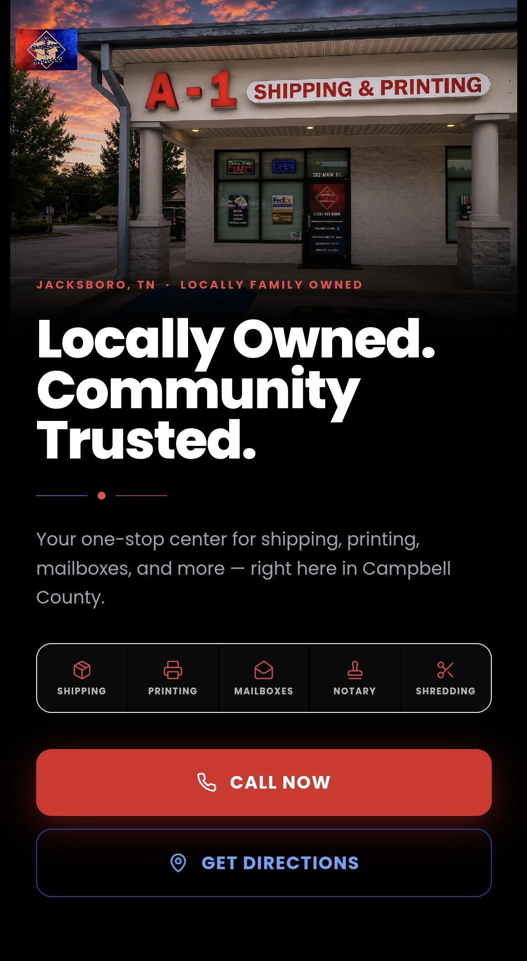 A1 Shipping & Printing — Locally Owned. Community Trusted.