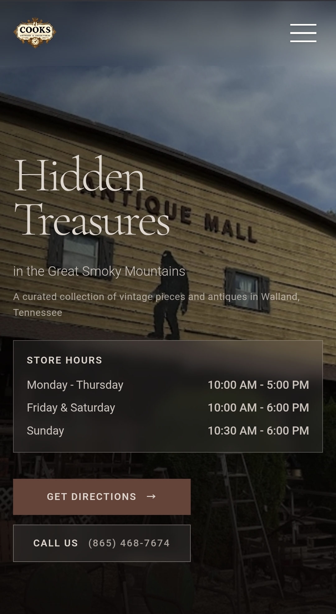 Cook's Antiques — Hidden Treasures in the Great Smoky Mountains.