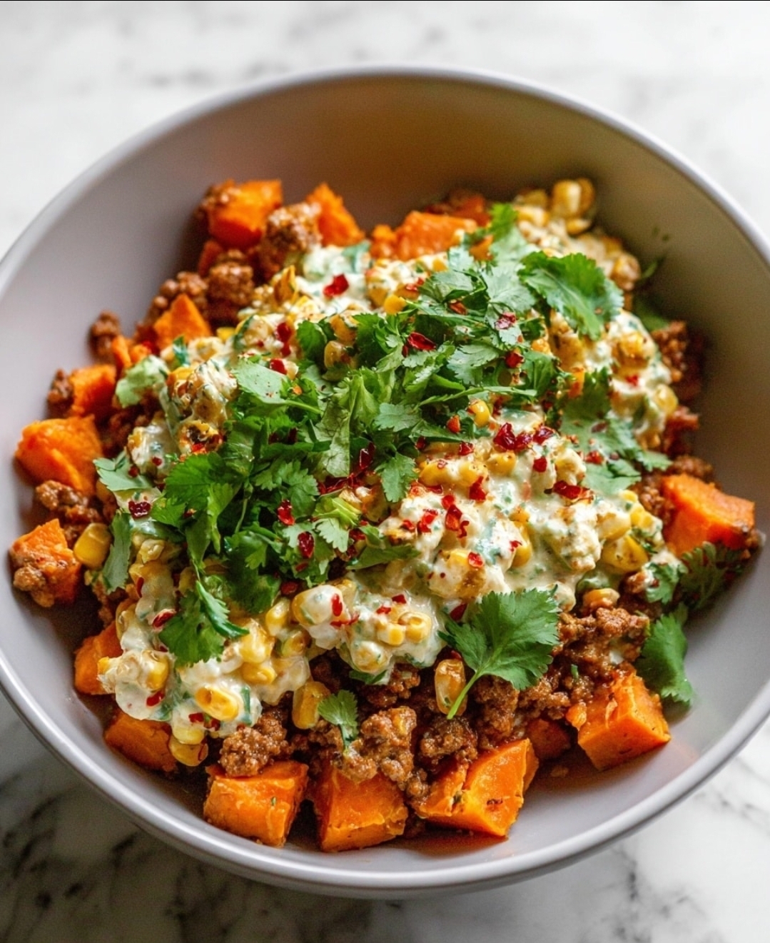 Hot Maple Street Corn Sweet Potato Bowl