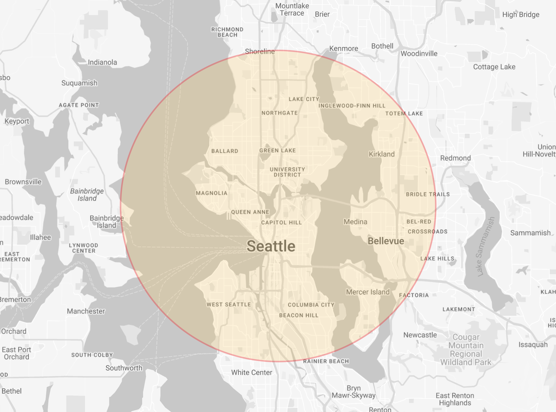 Seattle Service Map