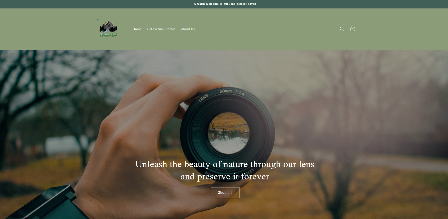 Landsnap Shopify Website