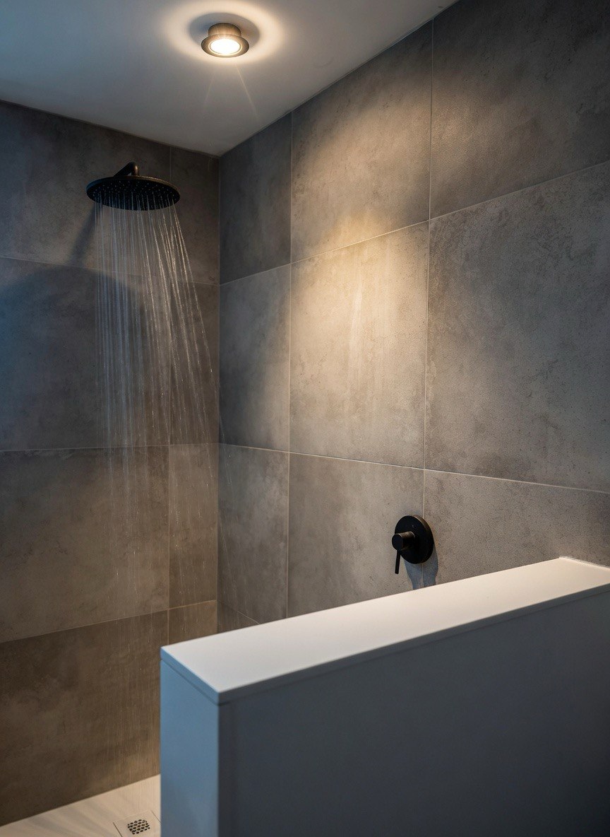 Modern Porcelain Tile Shower