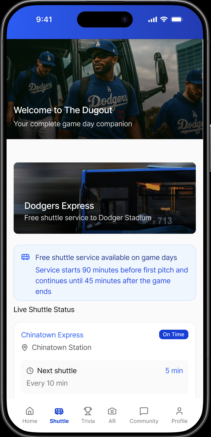 The Dugout Shuttle Screen