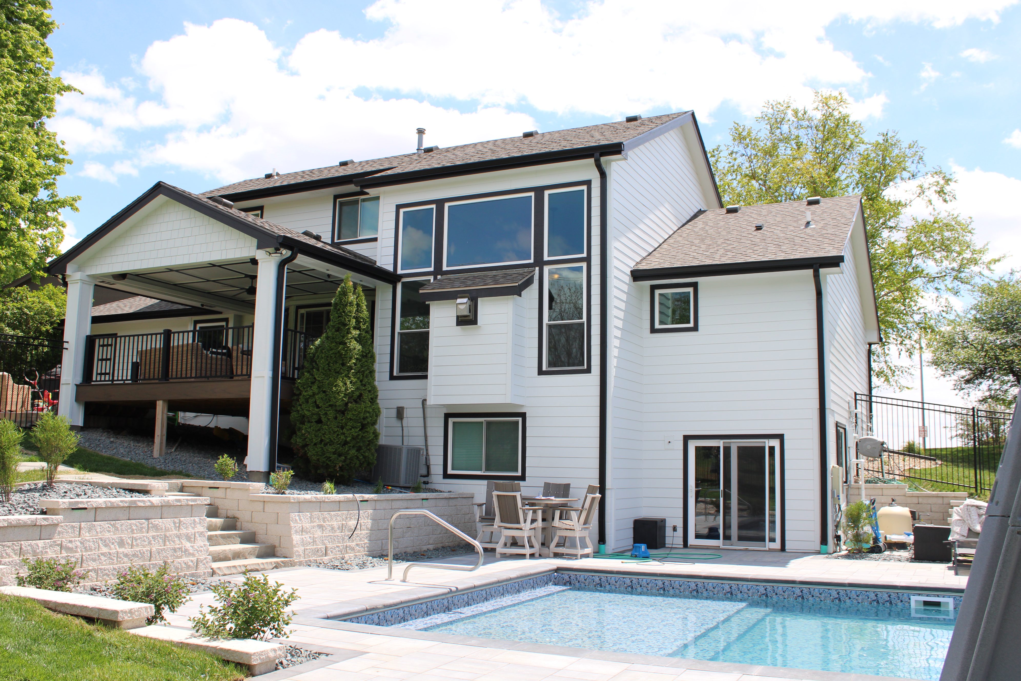 Siding installation on Omaha home by Royalty Roofing and Siding