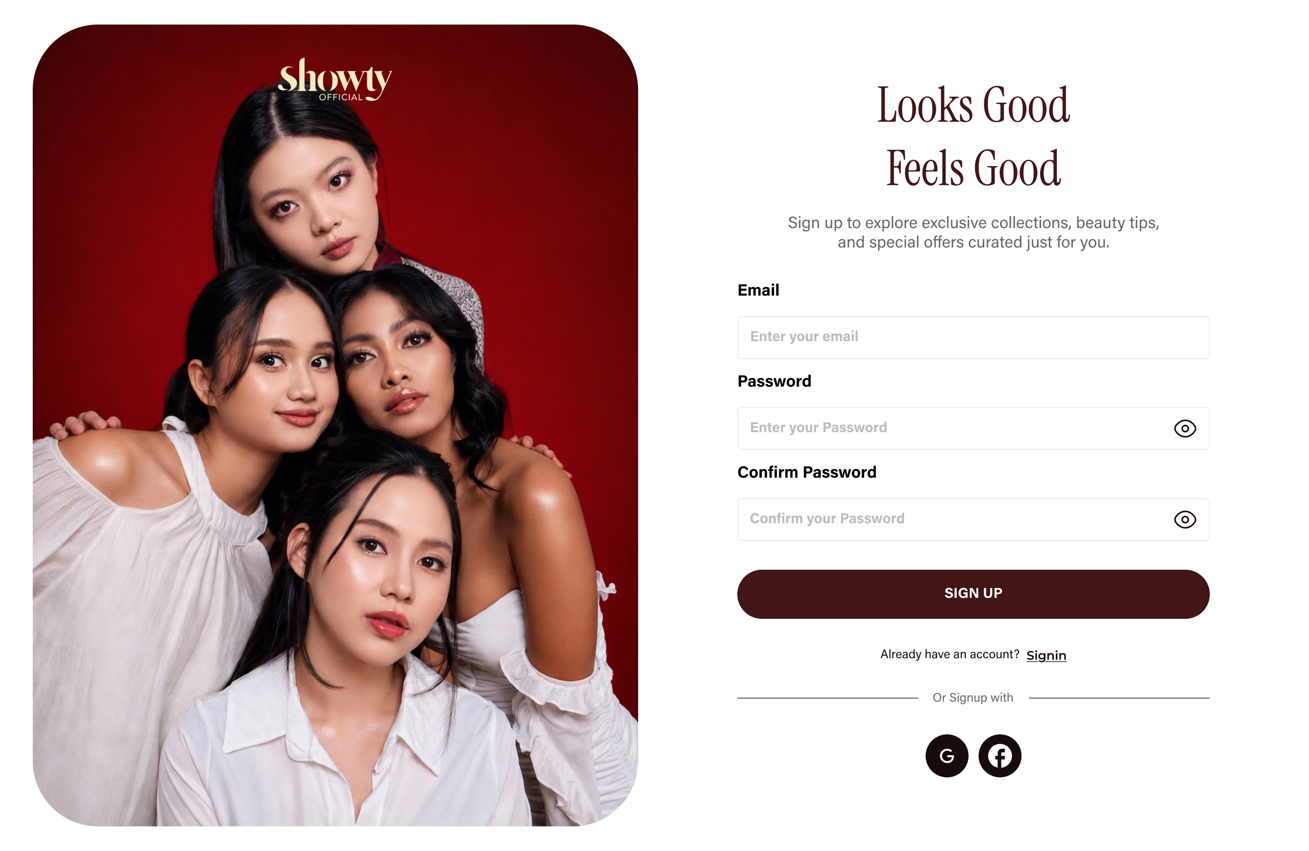 Showty website screen 6