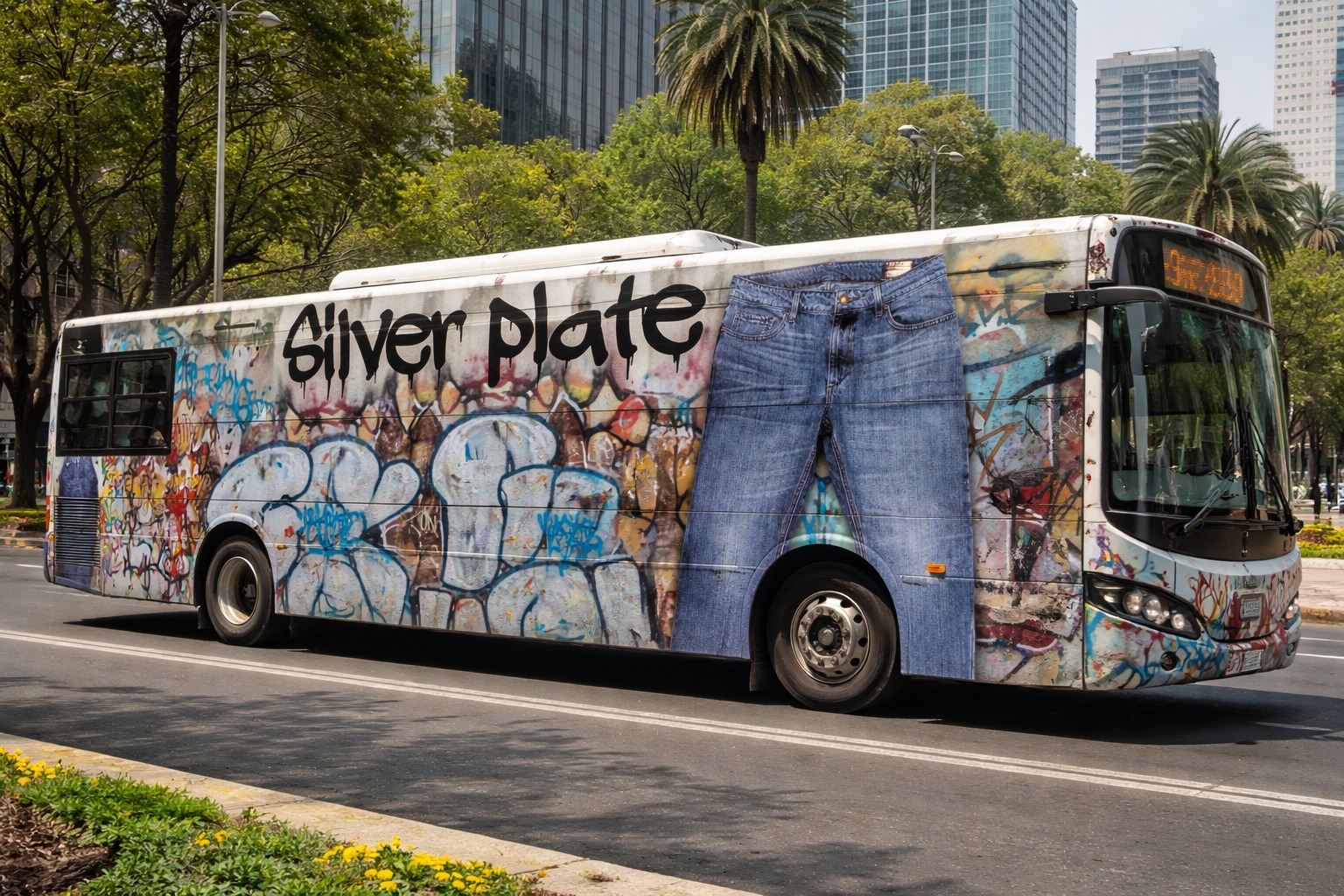 Silver Plate Bus