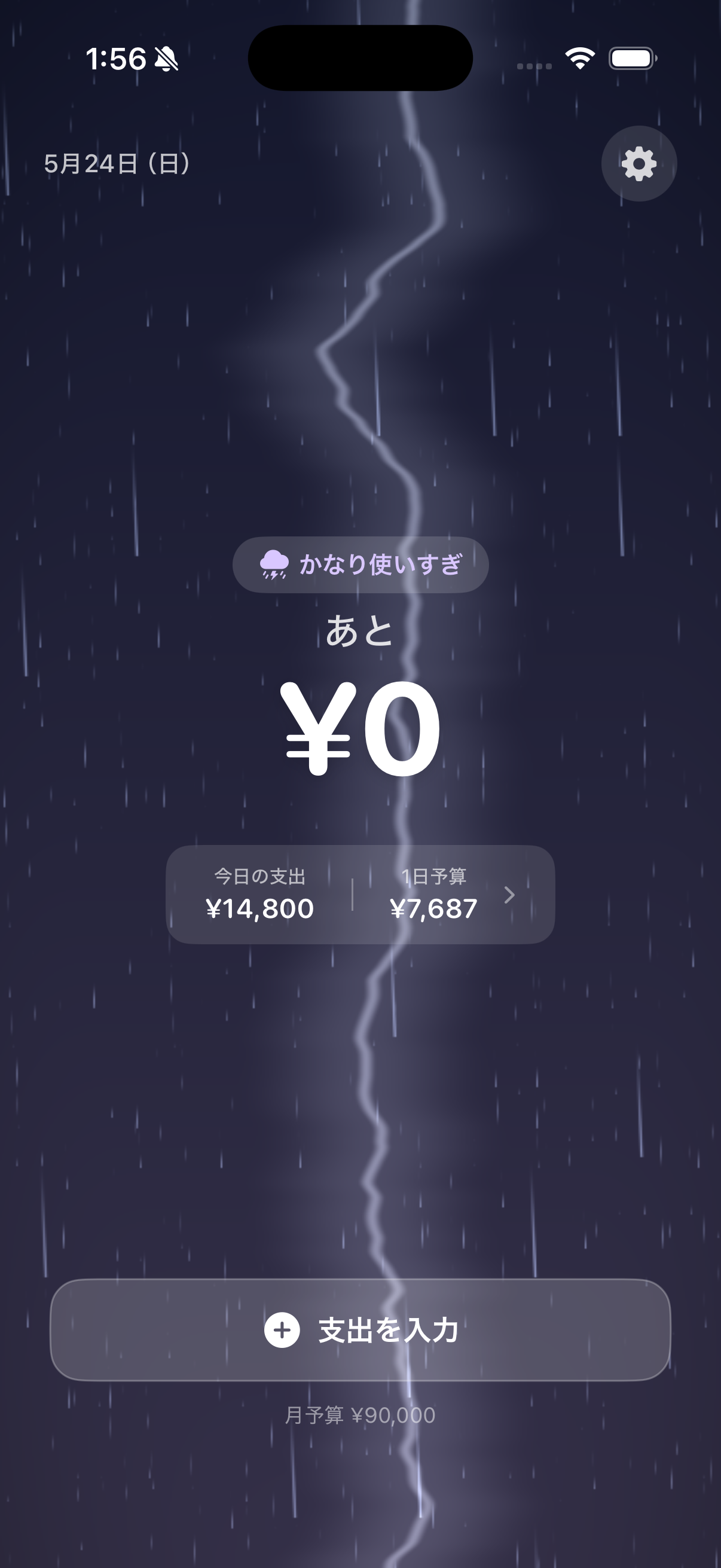 かなり使いすぎの状態