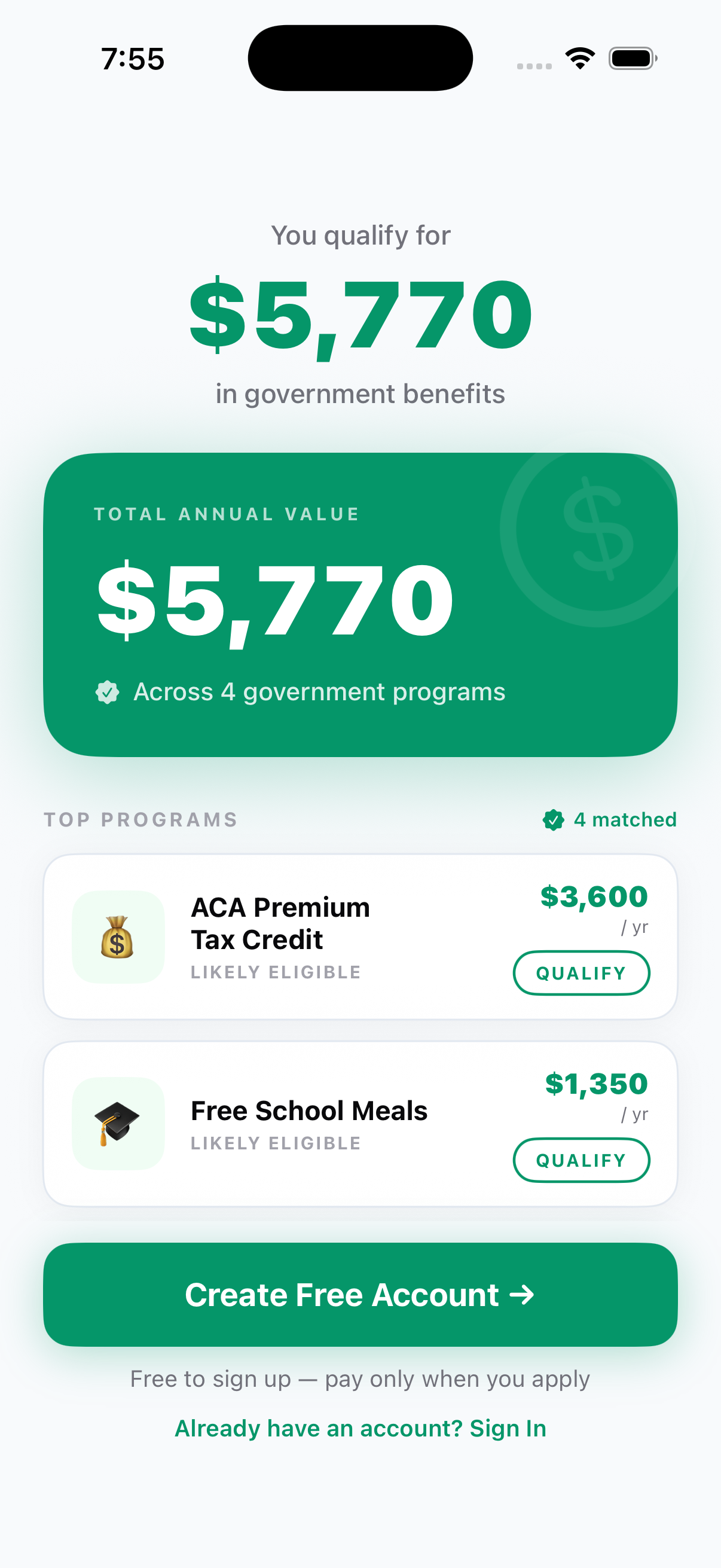 BenefitNow AI qualification results