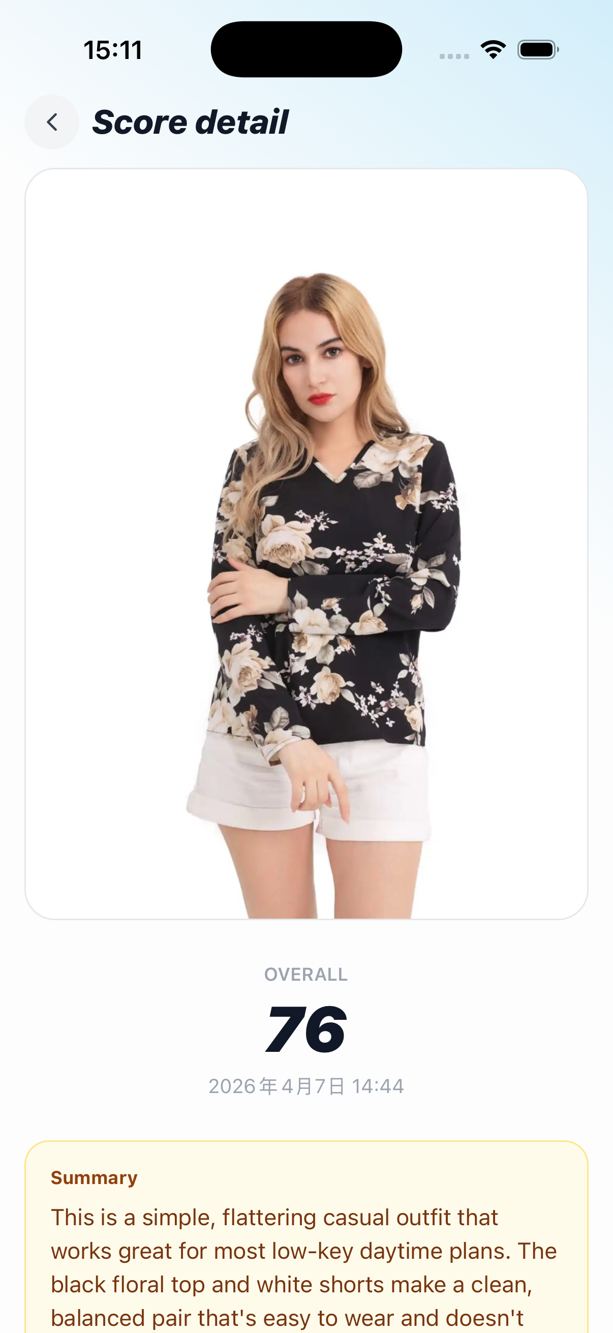 AI Outfit Scoring