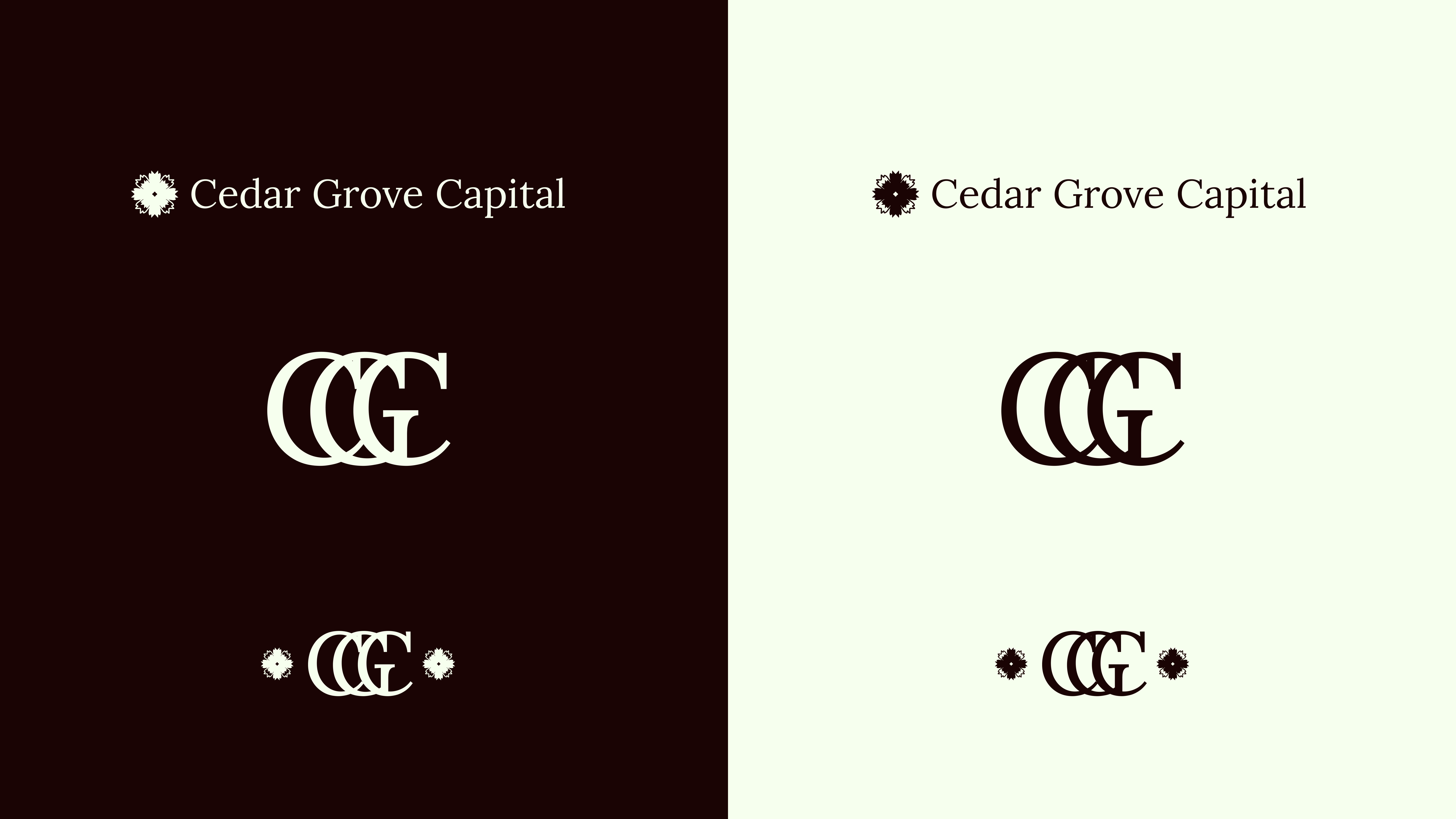 Cedar Grove Capital logo lockup system