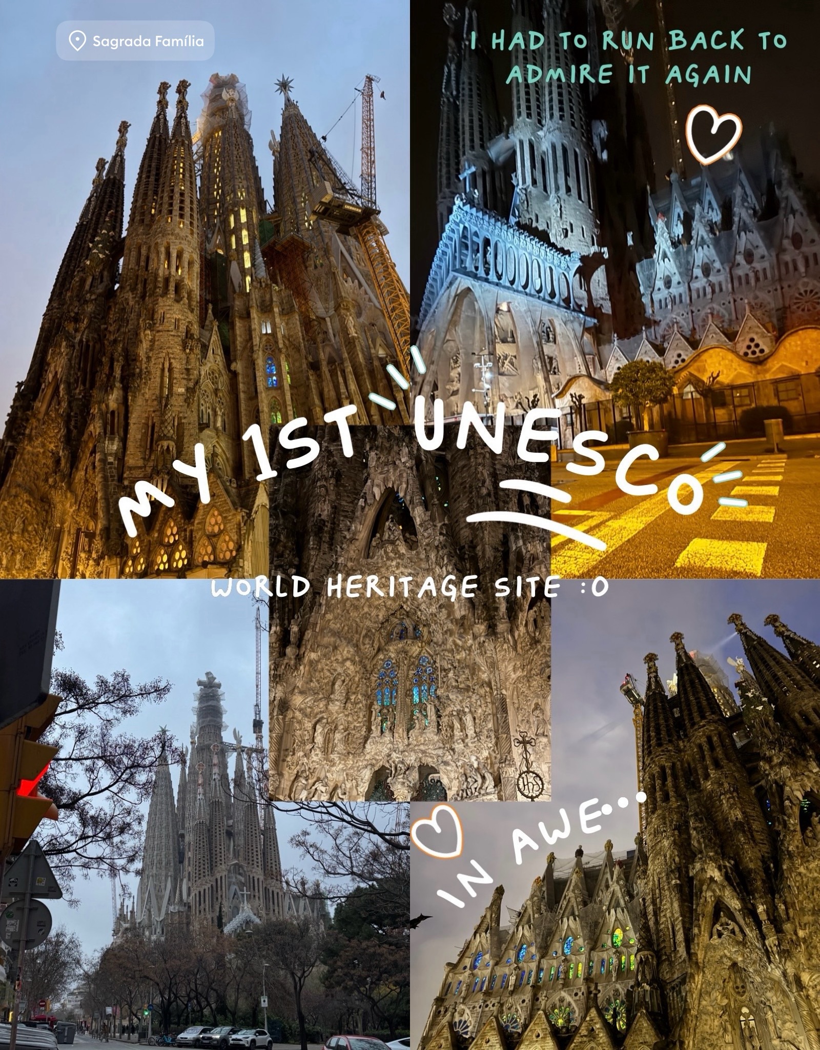 Sagrada Familia in Barcelona - day and night views