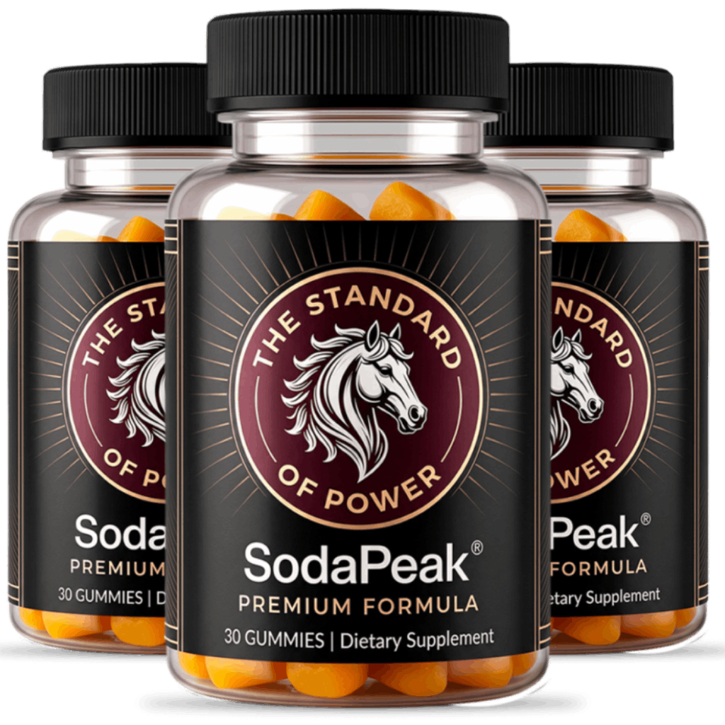 Three SodaPeak supplement bottles
