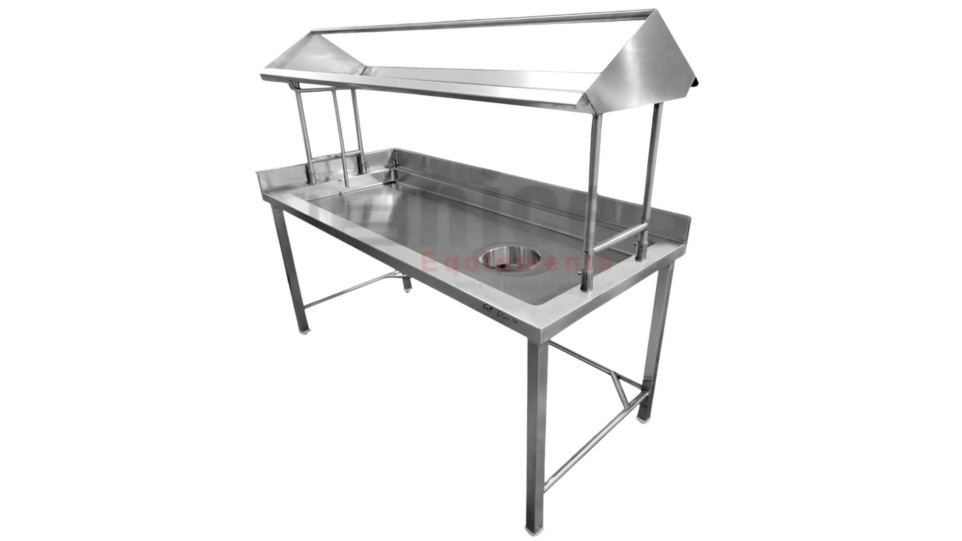 Soiled Dish Landing Table with OH Glass Rack