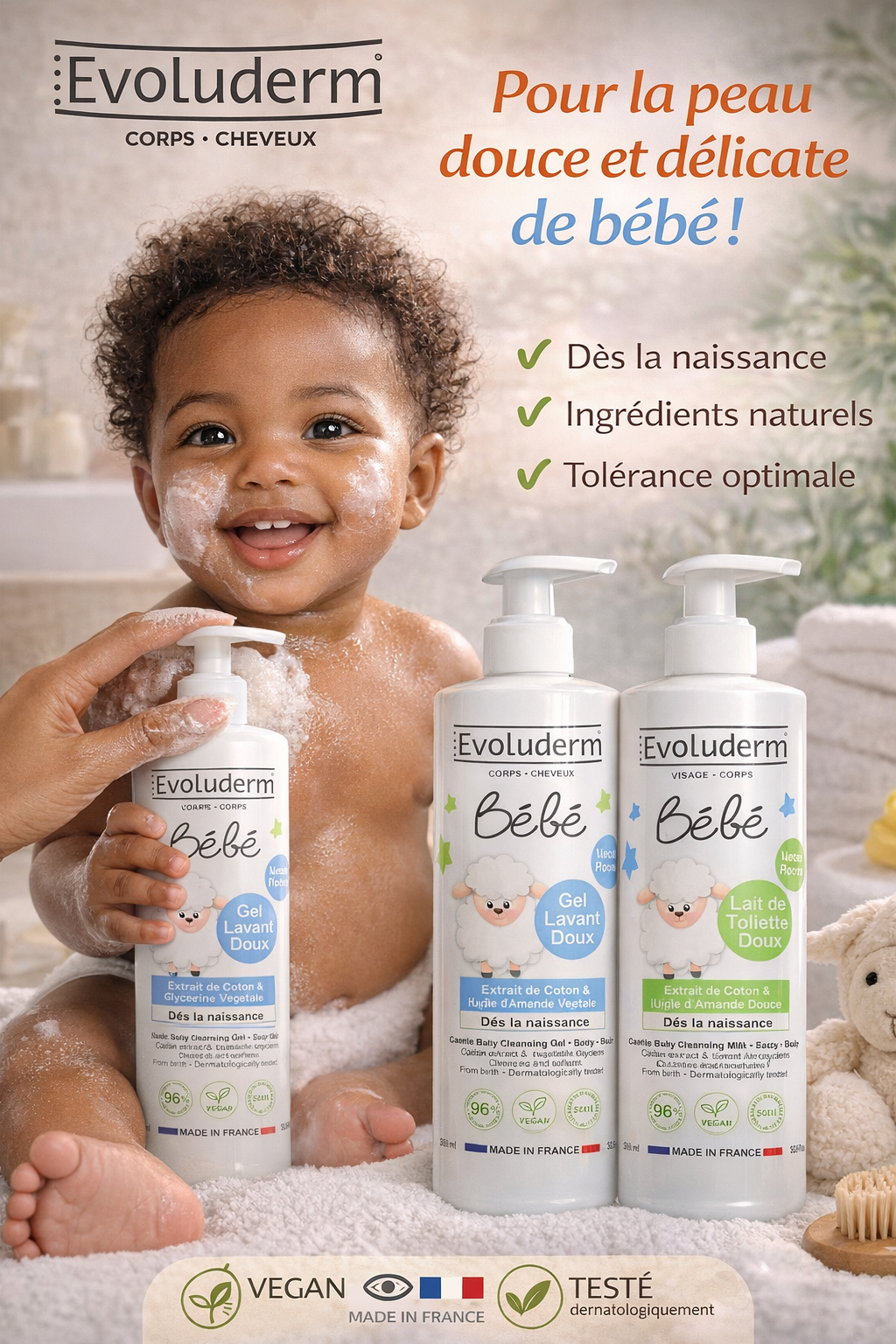 Soin doux pour bébé épanoui