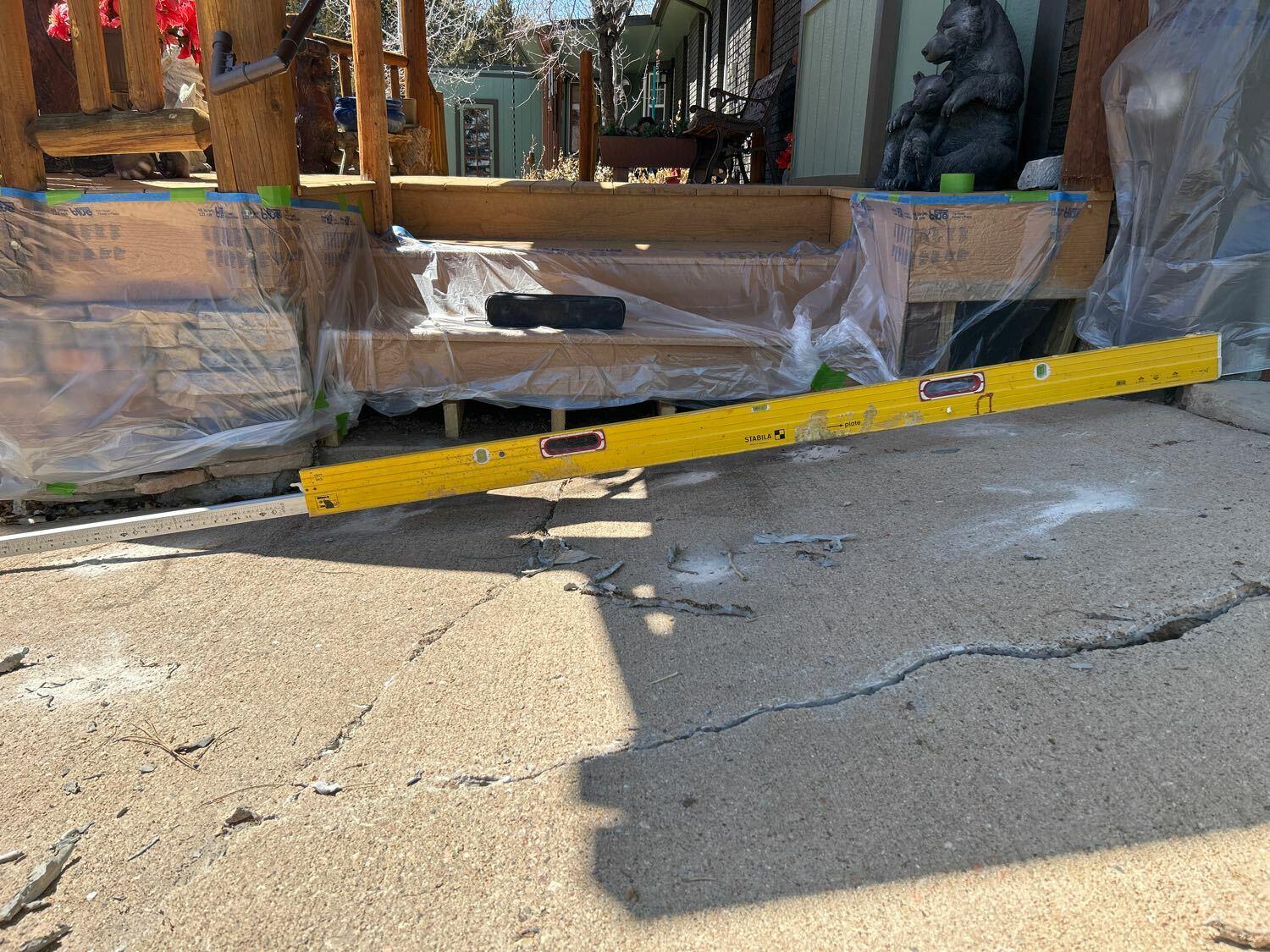 Driveway Crack Repair - Before