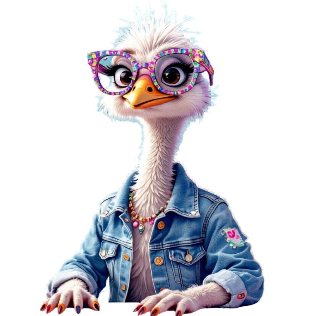 Curious Ostrich - Story Spine mascot