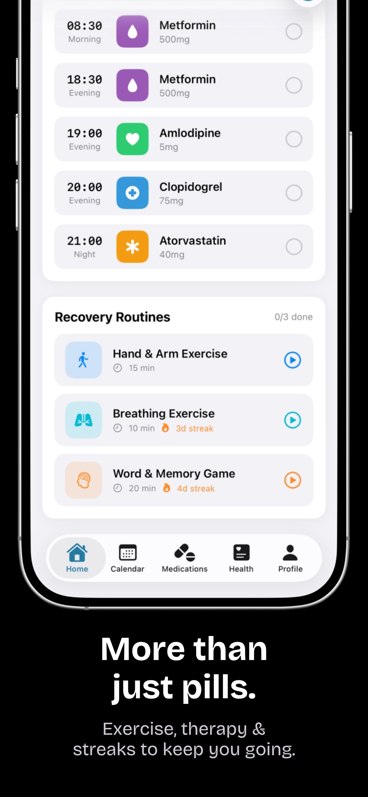 More than just pills - Recovery routines and exercises