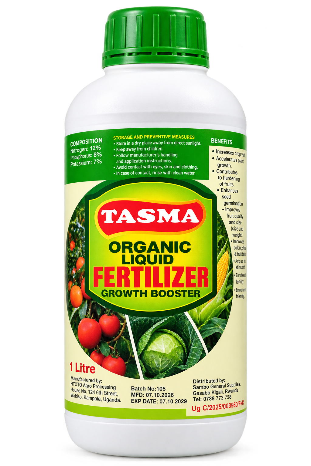 TASMA Organic Liquid Fertilizer bottle