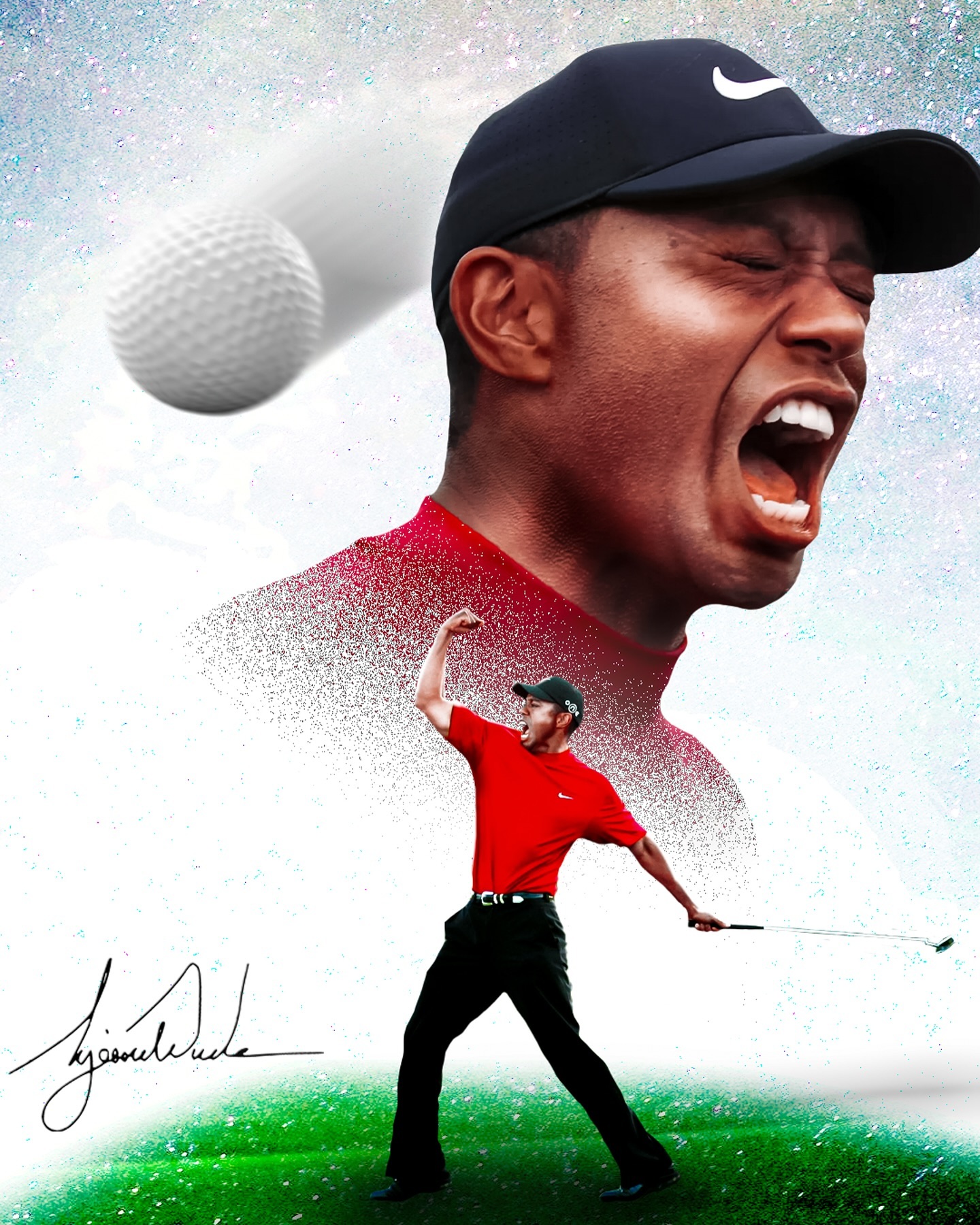 TIGER WOODS social media design