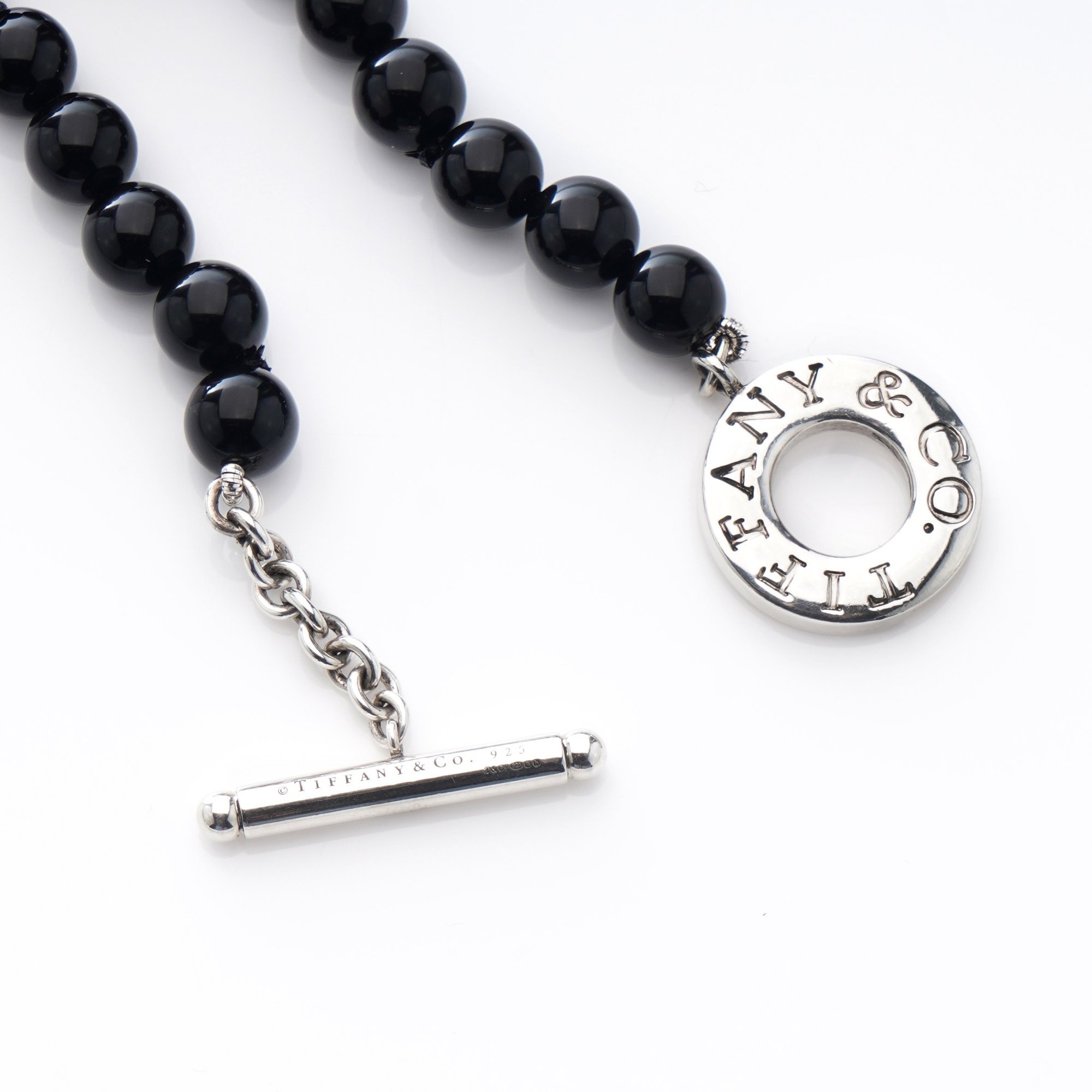 Tiffany & Co. toggle clasp with black onyx beads