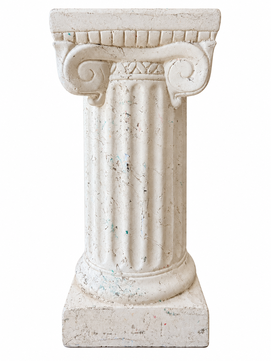 Tabletop Plaster Pillar (Weathered), 12.5"