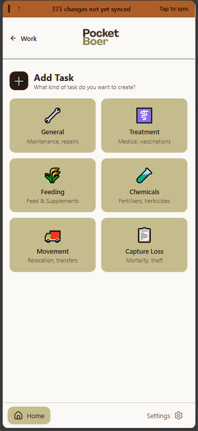 Task Management Screenshot