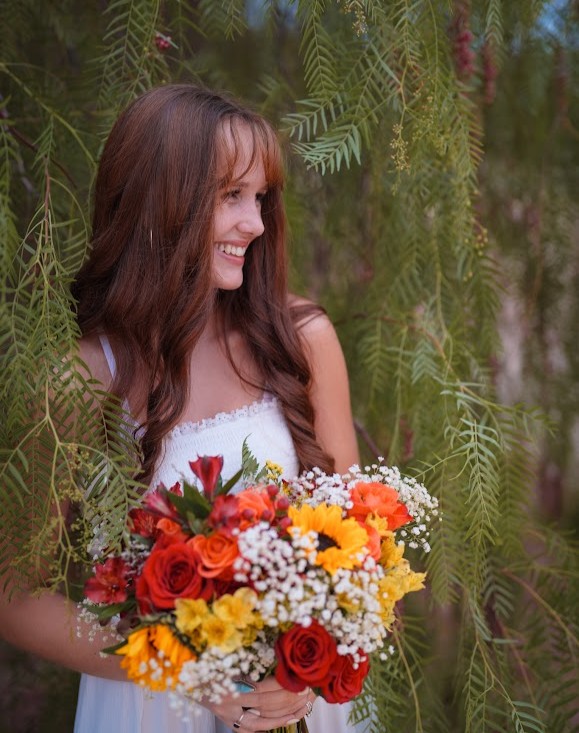 Taya with flowers