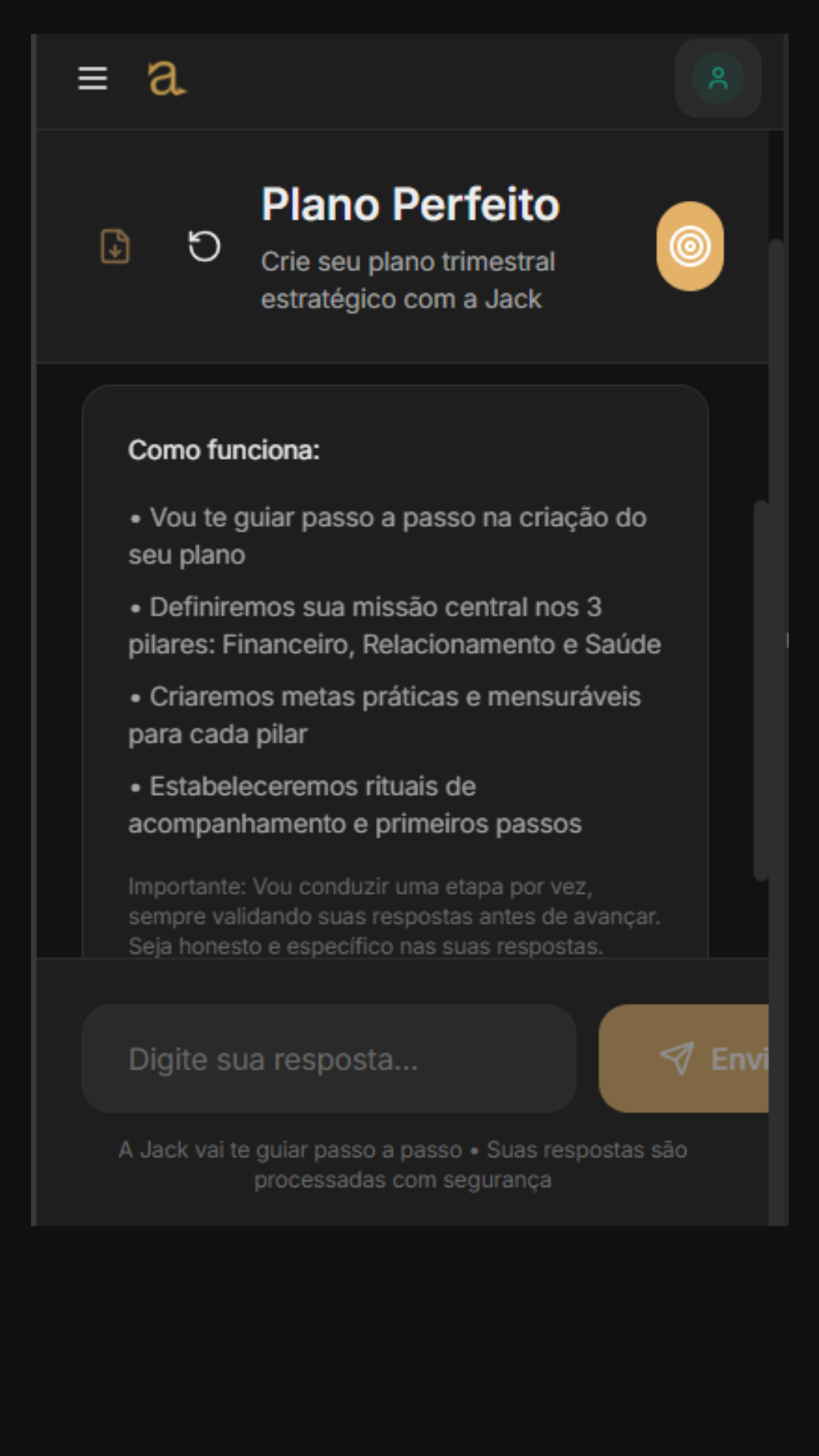 Meu Aliado Mobile - Agente Jack no Plano Perfeito com plano trimestral nos 3 pilares