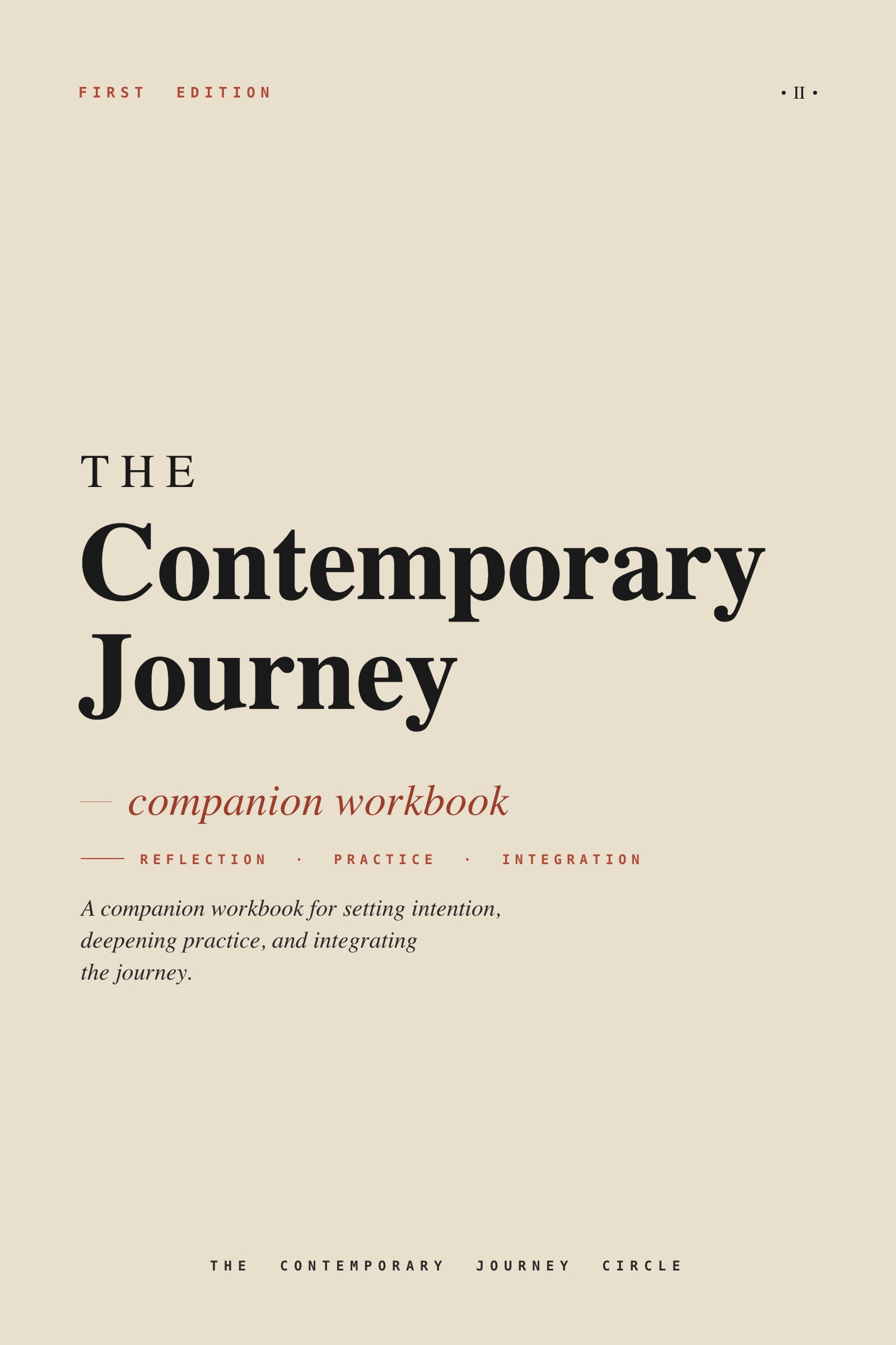 The Contemporary Journey companion workbook cover